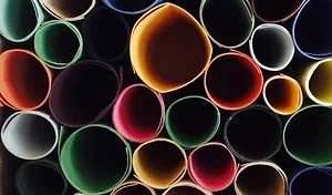 coloured paper tubes